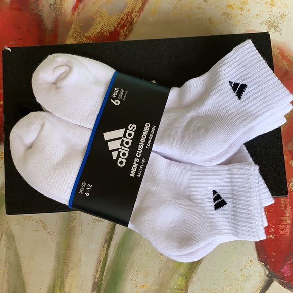 adidas Other - ADIDAS MEN’S CUSHIONED 6 pair QUARTER SOCKS